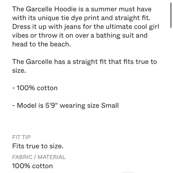 Host Pick! 27 Miles Malibu The Garcelle Hoodie Bermuda Tie Dye Small Blue/Green - Picture 6 of 6